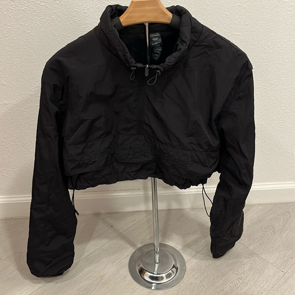 Alphalete Black Cropped Half Zip